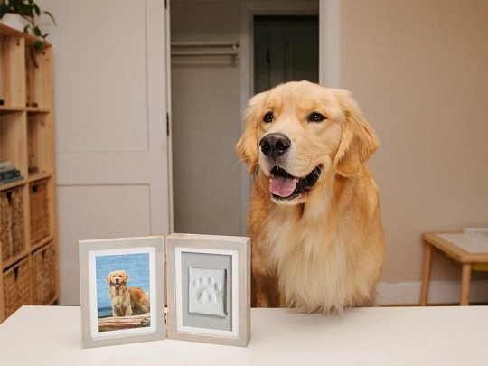 Pearhead Ramka z Odlewem Łapy Pupila Stojąca Grey