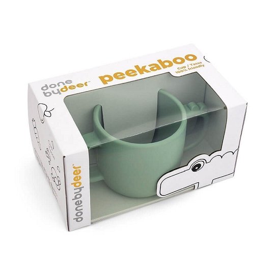 Done by Deer Peekaboo Kubek Silikonowy Croco Green