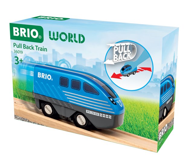 BRIO World Pociąg Pull Back do Kolejki Drewnianej