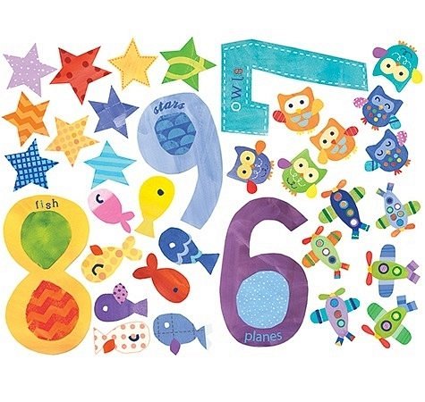 Wallies Naklejki Zabawne Cyferki