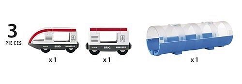 BRIO World Pociąg Osobowy z Tunelem