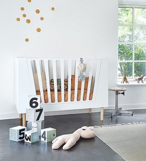 Done by Deer Łóżeczko 60x120 cm Powder