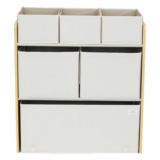 3 Sprouts Regał z Pojemnikami na Zabawki Cream