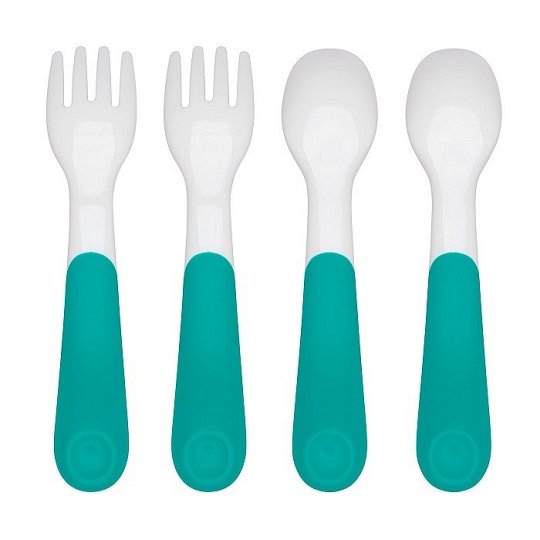 OXO Sztućce Plastikowe 12m+ Teal 4 szt