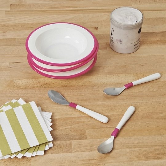 OXO Zestaw Sztućców Metalowych Pink 3+