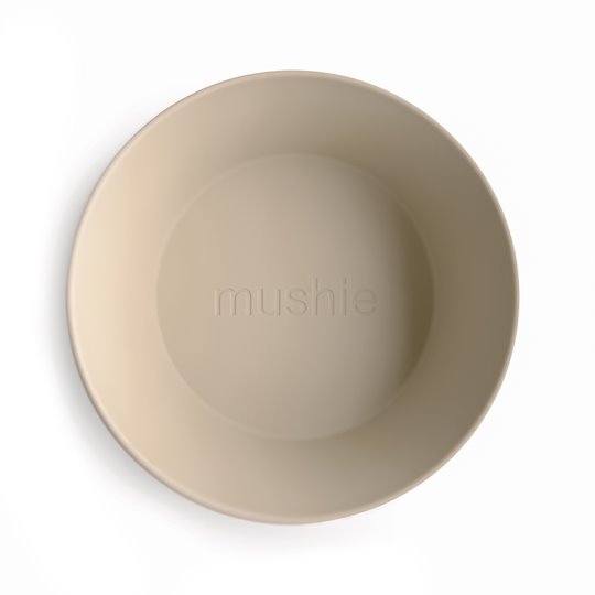 Mushie Miseczki dla dzieci okrągłe 2-pak Vanilla