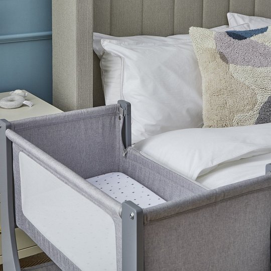 Shnuggle Łóżeczko Dostawne Air Lite Bedside Crib Grey