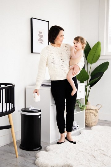 Ubbi Stalowy kosz na pieluchy Black Mat