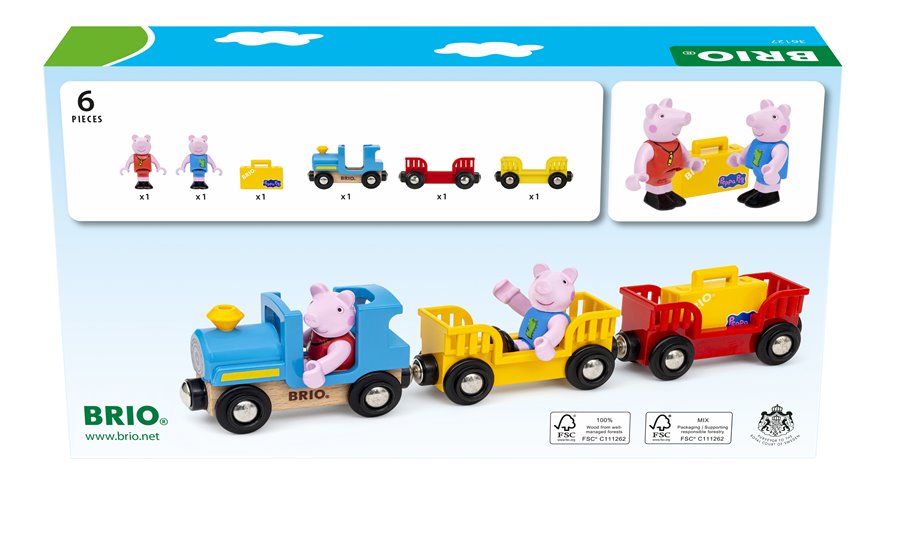 BRIO World Pociąg Świnka Peppa i Georg