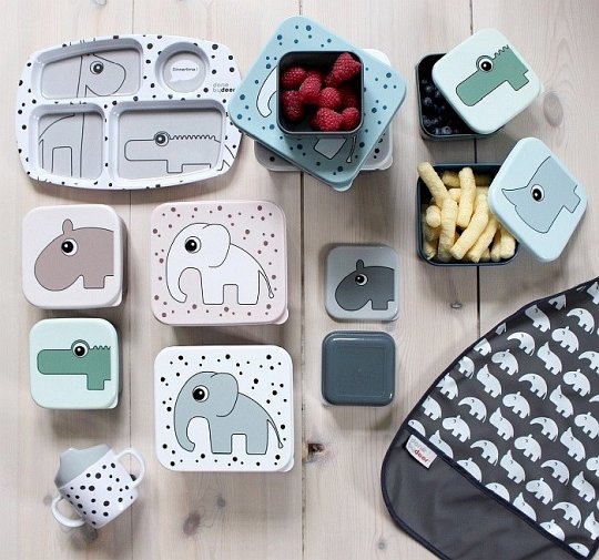 Done by Deer Lunchbox Blue Słonik Elphee