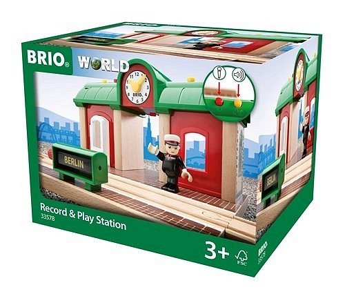 BRIO World Stacja Kolejowa z Nagrywarką