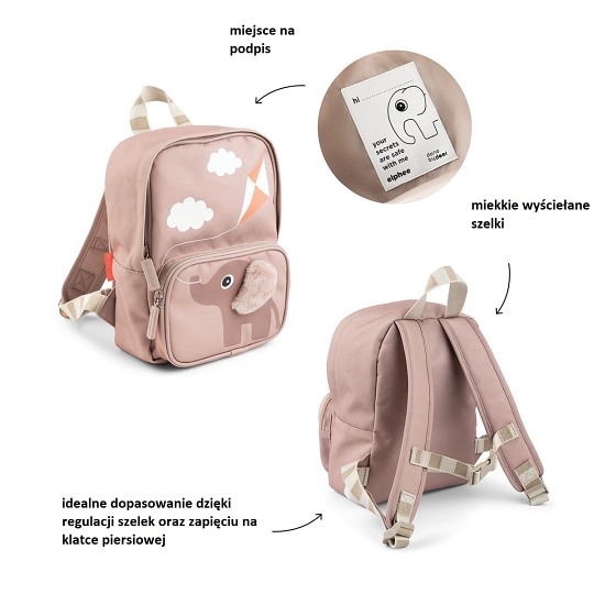 Done By Deer Pierwszy Plecak dla Dziecka Elphee Powder
