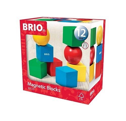 BRIO Drewniane Klocki Magnetyczne