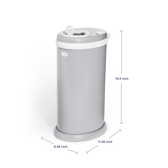 Ubbi Stalowy Kosz na Pieluchy Matte Grey