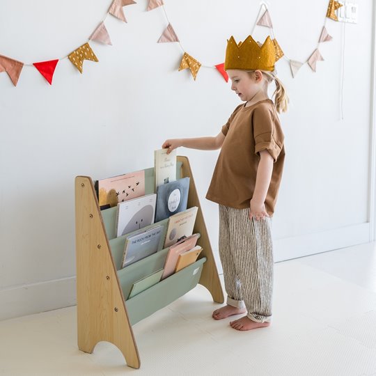 3 Sprouts Stojak na Książki Recycled Solid Green