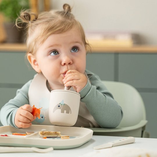 Done by Deer Kubek ze Słomką Playground Green 2 sz