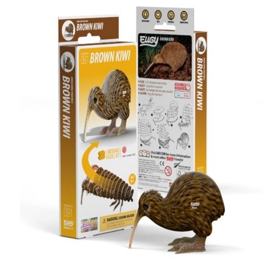 Eugy Układanka Eko 3D Brązowe Kiwi