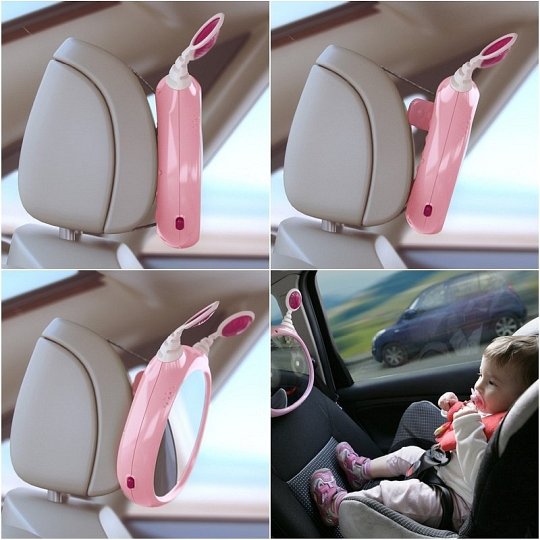 Benbat Lusterko aktywne do samochodu Oly Pink