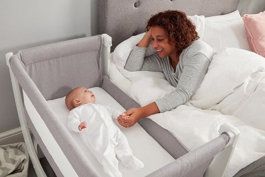 Shnuggle Łóżeczko Dostawne dla Niemowlaka Air Bedside Crib Stone