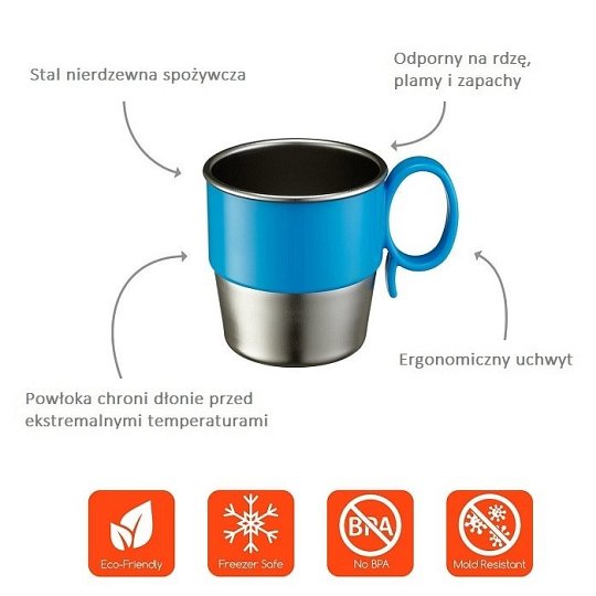 Innobaby Kubek ze Stali Nierdzewnej Blue