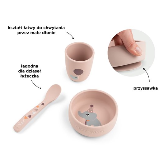 Done by Deer Silikonowy Zestaw Obiadowy 3 el.