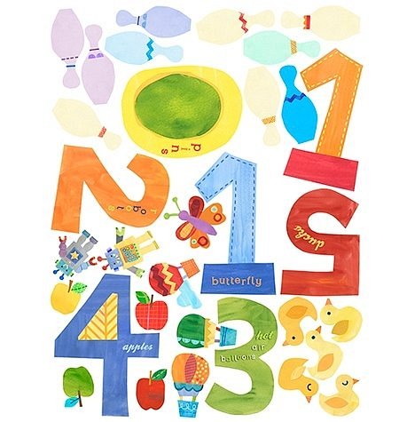 Wallies Naklejki Zabawne Cyferki