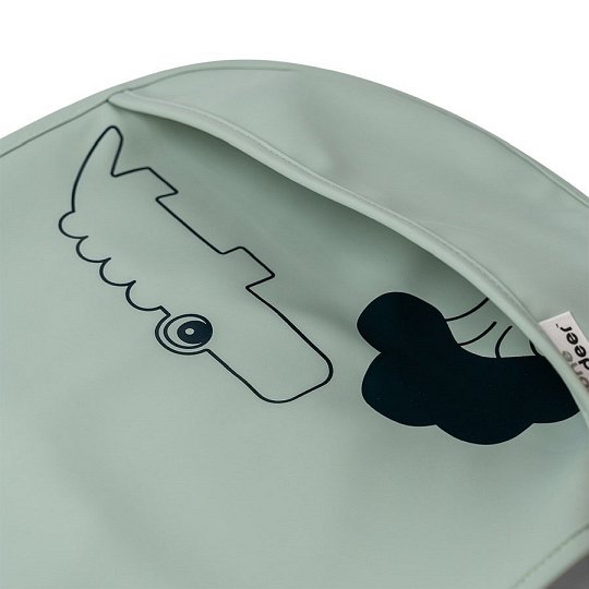 Done by Deer Śliniak z Kieszonką 2szt Mustard / Green