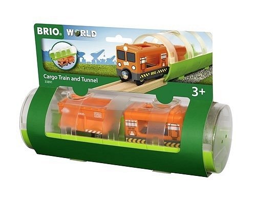 BRIO World Pociąg Towarowy z Tunelem