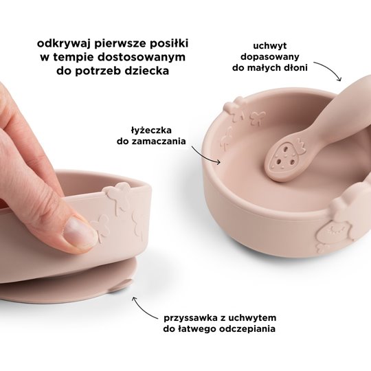Miseczka Silikonowa z Przyssawką i Łyżeczką