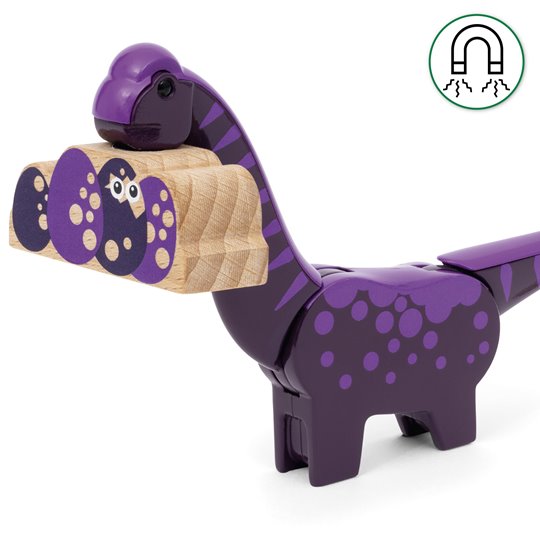 BRIO World Kolejka Drewniana Zestaw z Dinozaurami Dino Przygoda