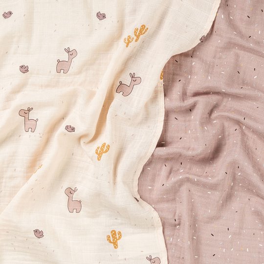 Done by Deer Pieluszki Bawełniane 65x65cm 2szt Lalee Powder