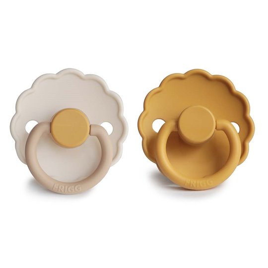 FRIGG Daisy Smoczek uspokajający 2-pak silikon 6-18m Chamomile /
