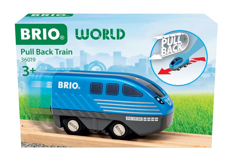 BRIO World Pociąg Pull Back do Kolejki Drewnianej