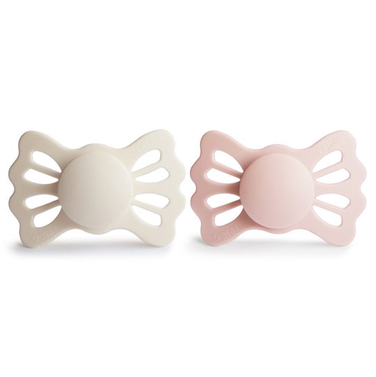 FRIGG Lucky Smoczek symetryczny 2-pak silikon 6-18m Cream / Blush