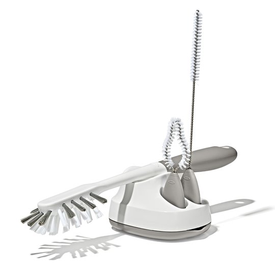 OXO tot Szczotka do Mycia Butelek z Akcesoriami Pebble