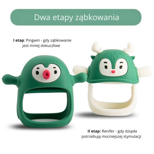Smily Mia Gryzak silikonowy Pingwin Pine Green