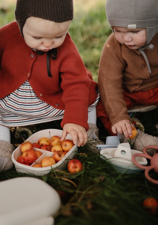 Mushie Lunchbox dla Dzieci Pojemnik na Jedzenie ze Sztućcami Ivor