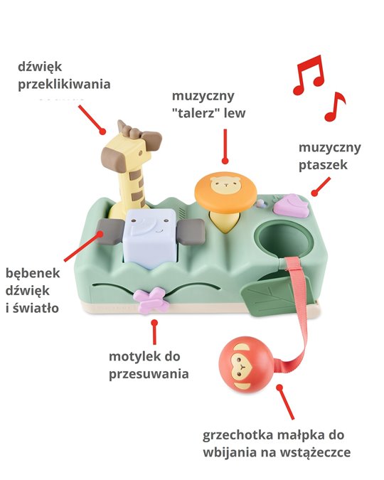 Skip Hop Zabawka Muzyczna i Wbijanka Geometryczne 
