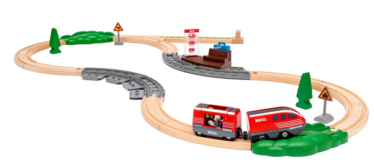 BRIO World Kolejka Drewniana z Pociągiem Pull-Back