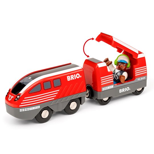 BRIO World Kolejka Drewniana z Pociągiem Pull-Back