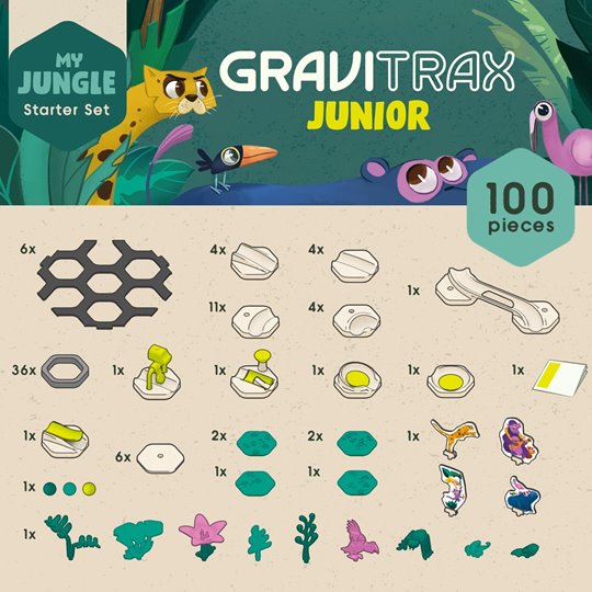 GraviTrax Junior Zestaw Startowy L Dżungla Jungle  100el.