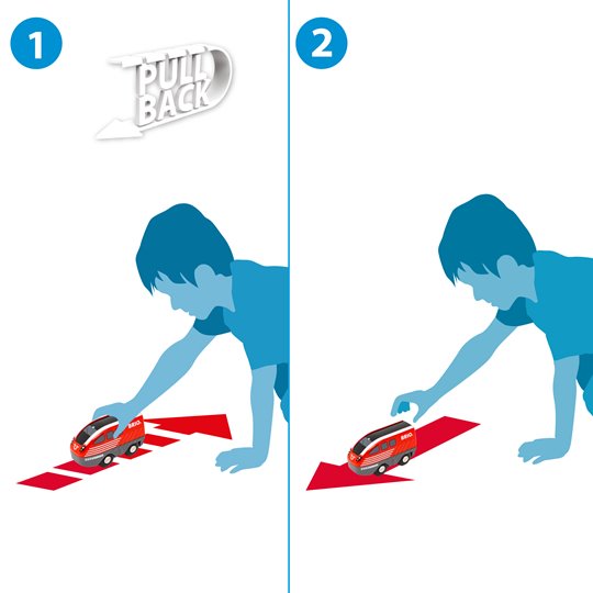 BRIO World Kolejka Drewniana z Pociągiem Pull-Back