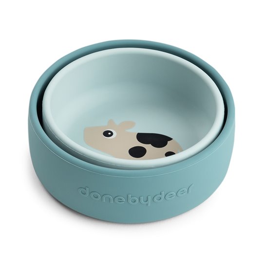 Done by Deer Miseczka Silikonowa 2 szt. Dotti Blue