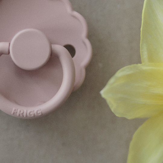 FRIGG Daisy Smoczek uspokajający 2-pak silikon 6-18m Blush / Crea