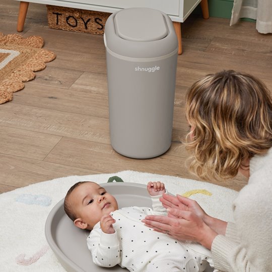 Shnuggle Kosz na Pieluchy Eco-Touch Taupe