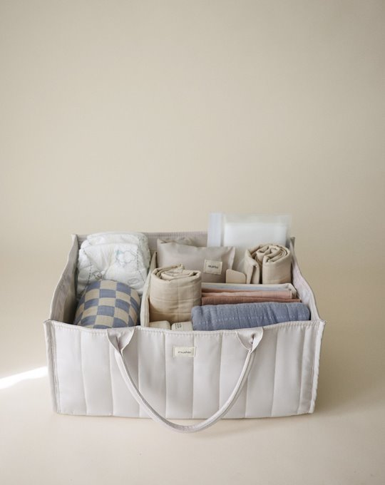 Mushie Organizer na Pieluszki Ivory
