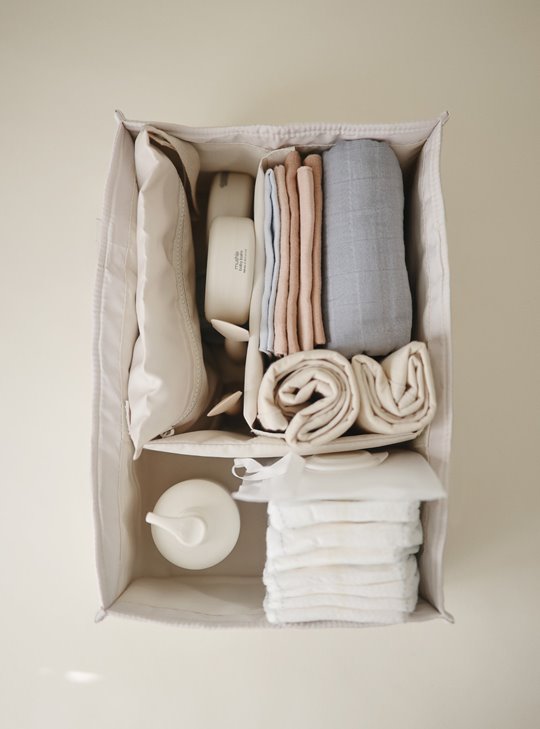 Mushie Organizer na Pieluszki Ivory