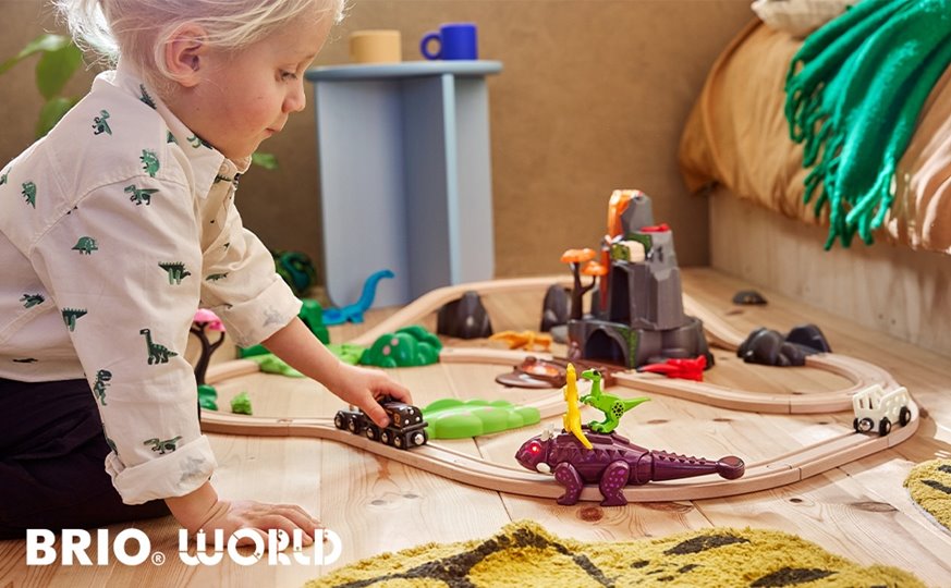 BRIO World Dino Zestaw Dinozaurów z Wagonikiem