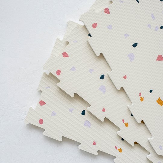 3 Sprouts Mata Piankowa EVA Terrazzo Cream - Puzzle Podłogowe