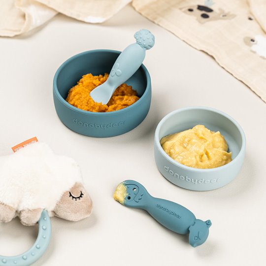 Done by Deer Miseczka Silikonowa 2 szt. Dotti Blue